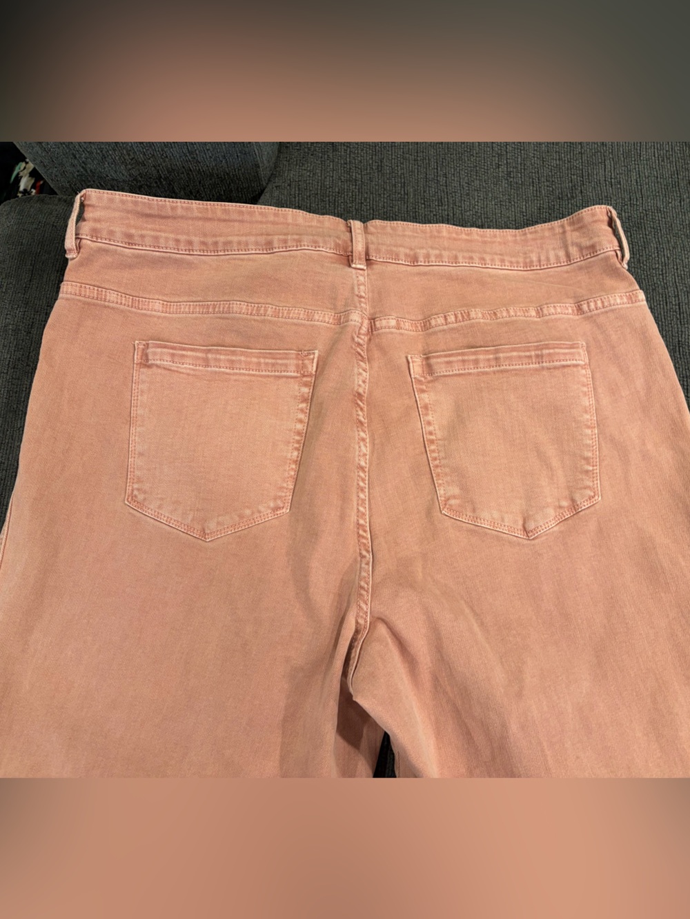 Soft Peach Denim Jeans - Picture 2 of 5